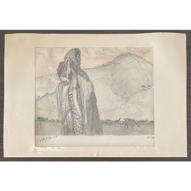 Abel Pann, Abel Pann Israeli Bezalel School Lithograph Judaica Biblical Print Jewish Art For Sale