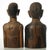Figurative 1930s African Carved Wood Busts of Male and Female - a Pair For Sale - Image 3 of 6