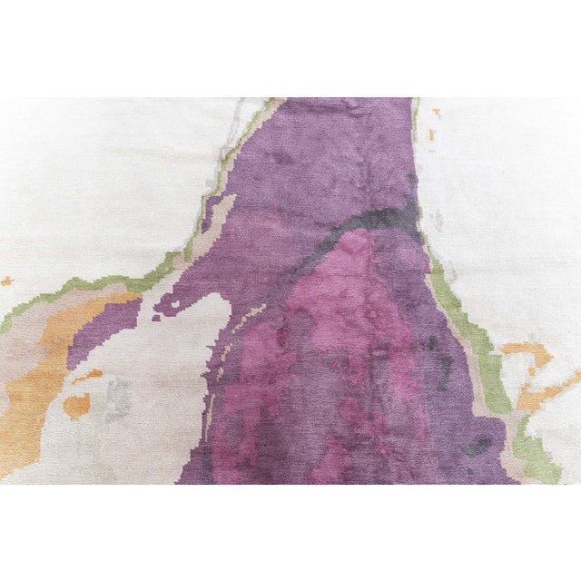 Off-white Contemporary “Madagascar” Rug by Eskayel – Handwoven Silk, at Doris Leslie Blau For Sale - Image 8 of 9