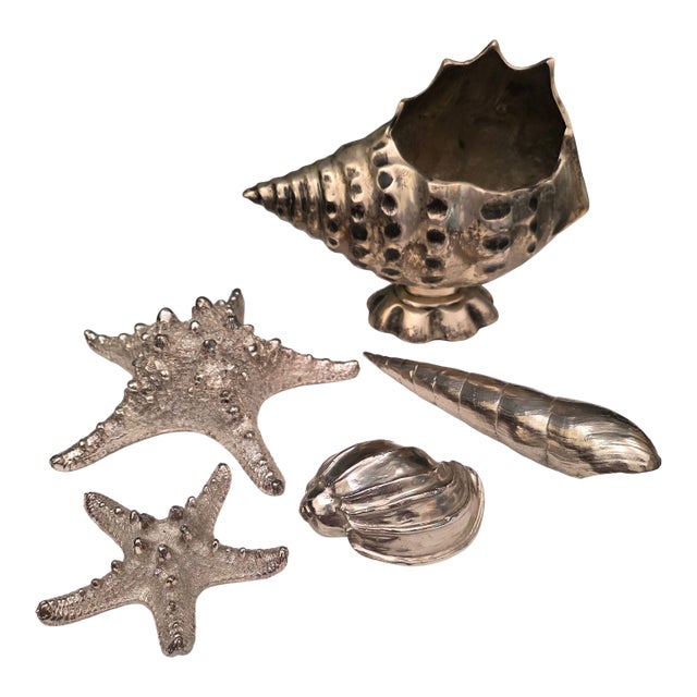 Collection of Silverplated Sea Shells For Sale
