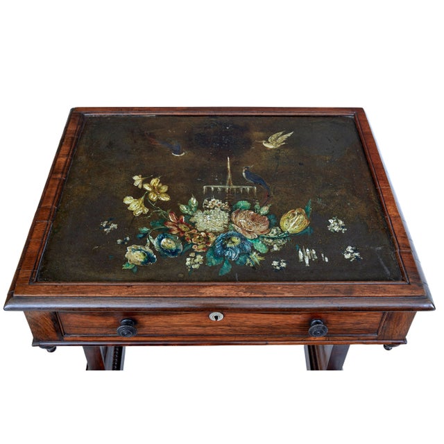 Hollywood Regency Early 19th Century Regency Painted Slate Top Side Table, 1820s For Sale - Image 3 of 8