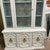 1940s Vintage Two Piece Glass Front China Cabinet in White For Sale - Image 5 of 12