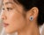 Art Deco Late 20th Century 14K White Gold London Blue Topaz Diamond Filigree Earrings, Pair For Sale - Image 3 of 3