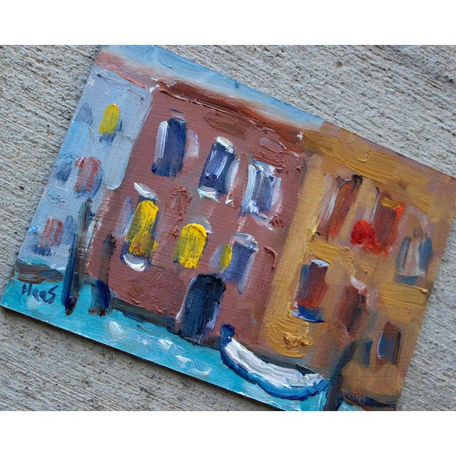 Contemporary Modern Abstract Landscape Seascape - Venice Oil Painting For Sale - Image 3 of 8