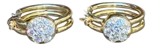 1.6 Carat Diamond VS Quality Hoop Earrings Women , 18 Karat Yellow Gold 8.8 Gm