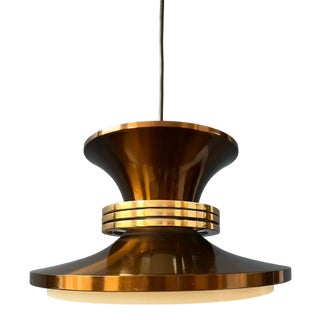 Vintage Danish Copper-Coloured Pendant Lamp, 1970s For Sale