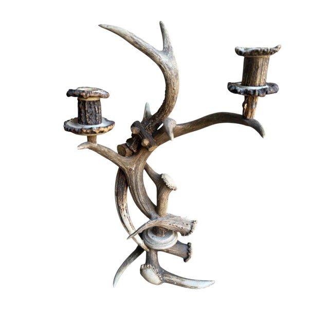 Antler Candelabra Black Forest Decor For Sale In Aspen - Image 6 of 7
