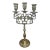 Vintage Gold Toned Candelabra With Lion Motif For Sale
