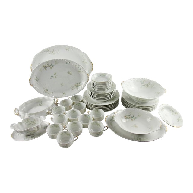 19th Century Antique Haviland Limoges China Schleiger Dinnerware Set