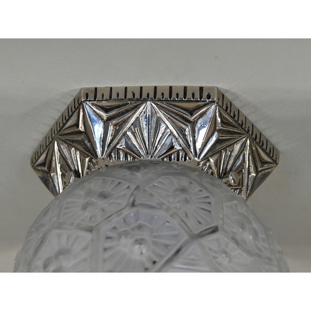 French Art Deco Flush Mount by Gauthier & Hubens 1930 France For Sale - Image 9 of 12