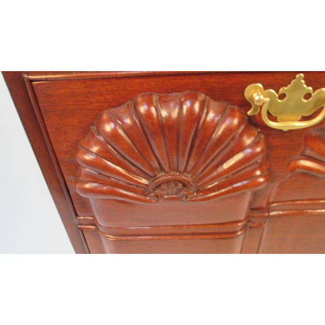 1950s Vintage Solid Mahogany Newport Style End Table For Sale - Image 5 of 11