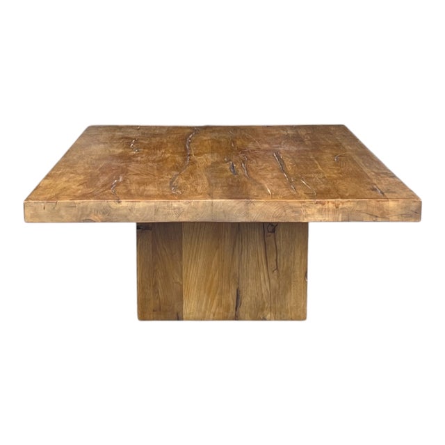 Wood 1960s Organic Modern Solid Teak Coffee Table With Sculptural Pedestal Base For Sale - Image 7 of 7