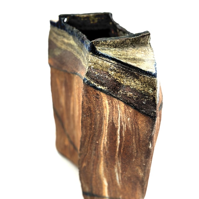 Sculptural Vase in Mixed Clay from Jacques Laroussinie, 2000s For Sale - Image 4 of 8
