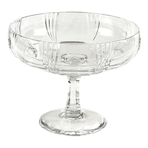 Rare-Atlantis-# 07/350-Large Handblown, Cut and Polished Crystal – Pedestal Compote