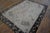 1900s Ivory Folk Art Floral Antique American Hooked Small Rug For Sale - Image 4 of 15
