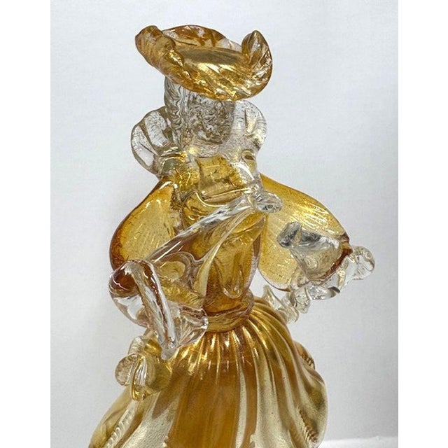 Vintage Golden Gentleman Murano Glass Figurine For Sale In Naples, FL - Image 6 of 7