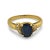 Contemporary Vintage Sapphire Diamond 14k Yellow Gold Ring, Size 5.25 For Sale - Image 3 of 6