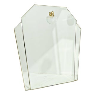 Vintage Italian Wall Mirror with Integrated Light, 1980s For Sale