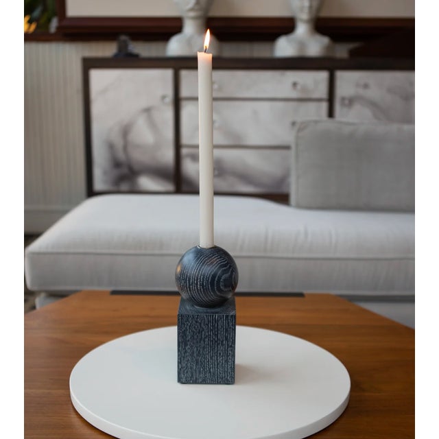 Handcrafted in our studio, these sculptural wooden candlestick holders are equal parts functional object and art piece....