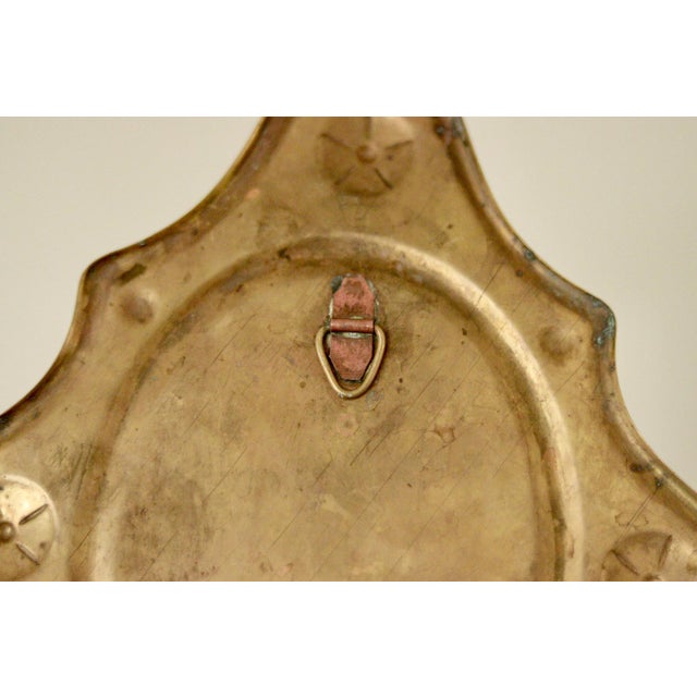 Gold Large Mid-Century Modern Baroque Swedish Brass Sconces, Set of 2 For Sale - Image 8 of 9
