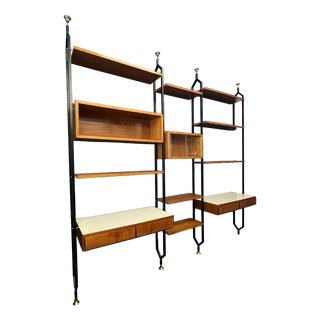 Modular Floor Bookcase, 1960s For Sale