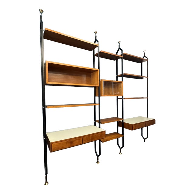 Modular Floor Bookcase, 1960s For Sale