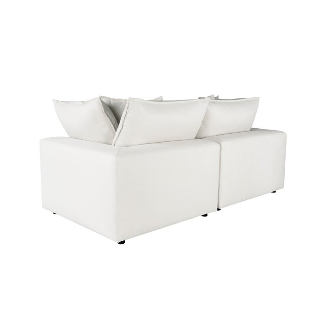 2020s Cali Pearl Performance Fabric Modular Loveseat For Sale - Image 5 of 8