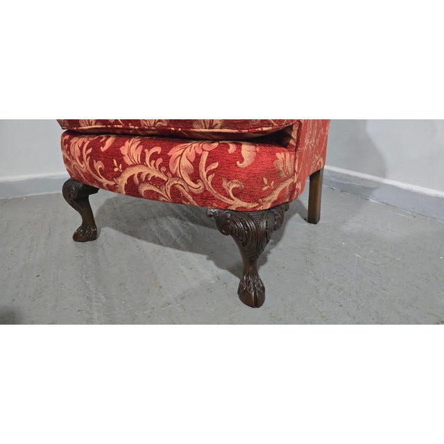 Wing-Backed Mahogany Chair, 1920 For Sale - Image 6 of 14