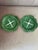 Late 20th Century Vintage Bordallo Pinheiro Green & White Cabbage Leaf Dessert Plates, Set of 2 For Sale - Image 5 of 5