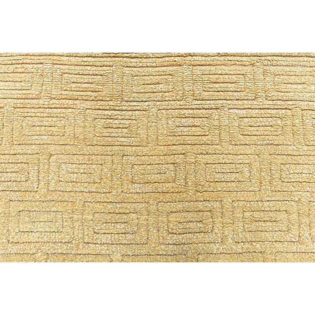 Mid-Century Modern Doris Leslie Blau Vintage Yellow Swedish Half Pile by Elsa Gullberg For Sale - Image 3 of 7