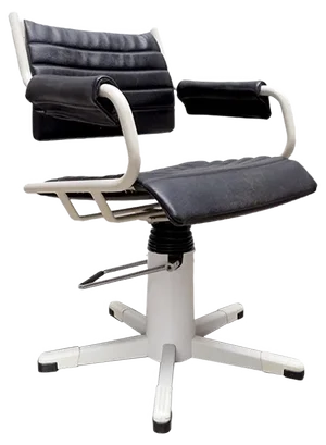 Vintage Leather Hairdresser's Chair with a Pump Mechanism