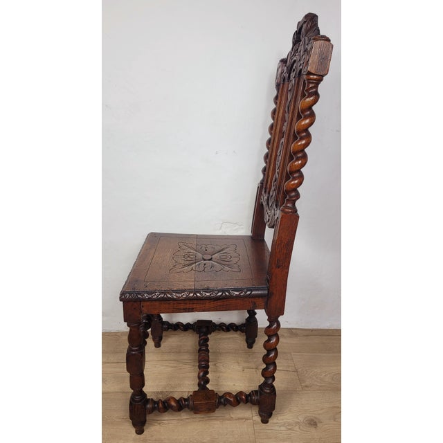 Jacobean Style Gothic Hall Chair, 1890 For Sale - Image 16 of 18
