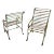 Heavy Antique Wrought Iron Outdoor Chairs His & Hers - a Pair For Sale