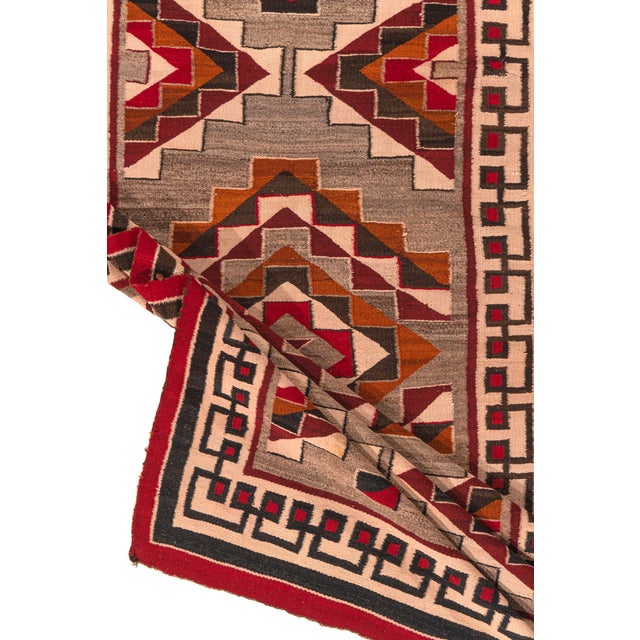 Gray Vintage Navajo Style Rug 4'6 X 8' For Sale - Image 8 of 10
