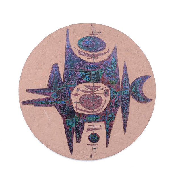 Vintage Art Wall Panel with Glass, 1960s For Sale - Image 9 of 9