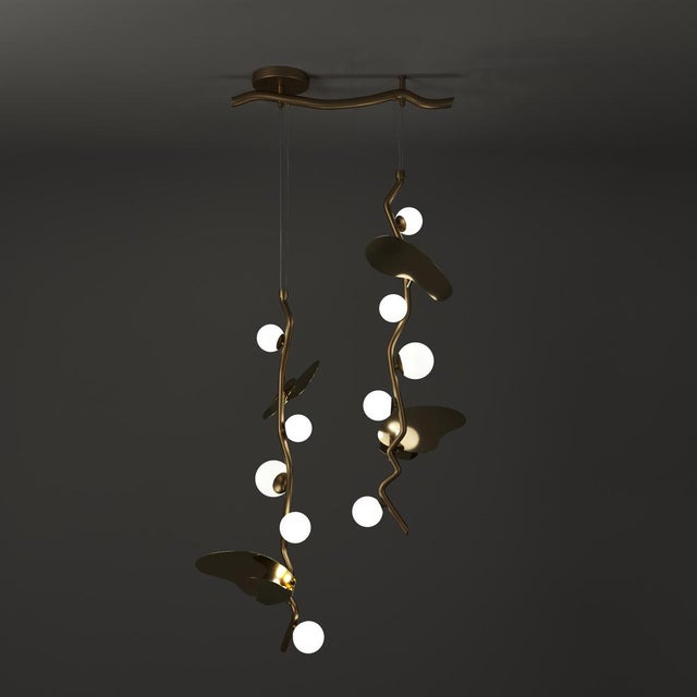Metal Almond Pendant Lamp by Creativemary For Sale - Image 7 of 11