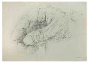 Renzo Vespignani, The Hand, Phototype Print, 1960s