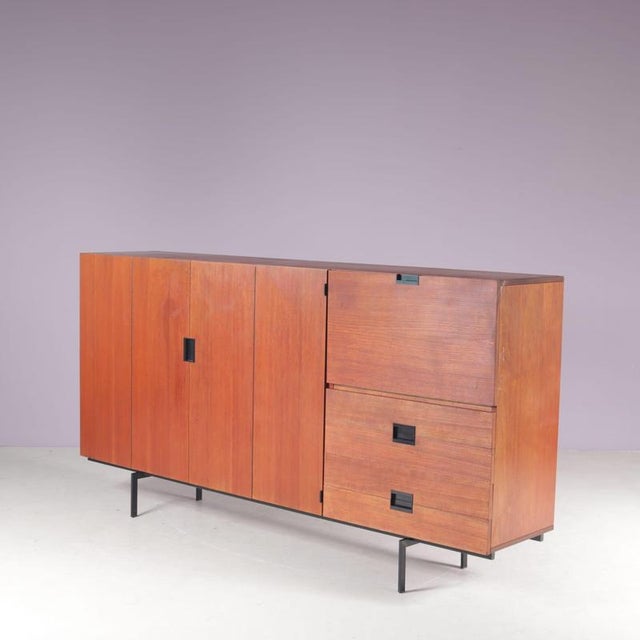 Brown Japanese Series Model Cu08 Cabinet by Cees Braakman for Pastoe, Netherlands, 1950s For Sale - Image 8 of 11