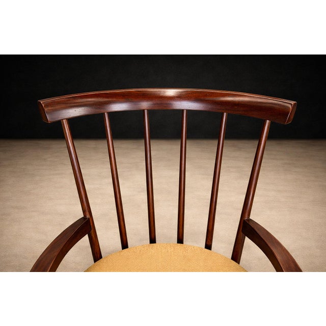 Brazilian Modern Armchair in Imbuia Wood & Cushion, a Forma Decorativa, Brazil, 1960s For Sale - Image 12 of 15