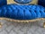 1940 French Louis XVI Gold Beech Blue Velvet Settee For Sale - Image 15 of 18