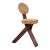 1950s Mid-Century French Mediterranean Tripod Side Chair Attributed to Audoux-Minet For Sale