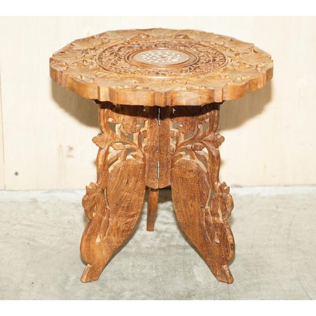 Lovely hand carved from solid Rosewood Burmese side table. A very good looking and decorative table, this would be used as...