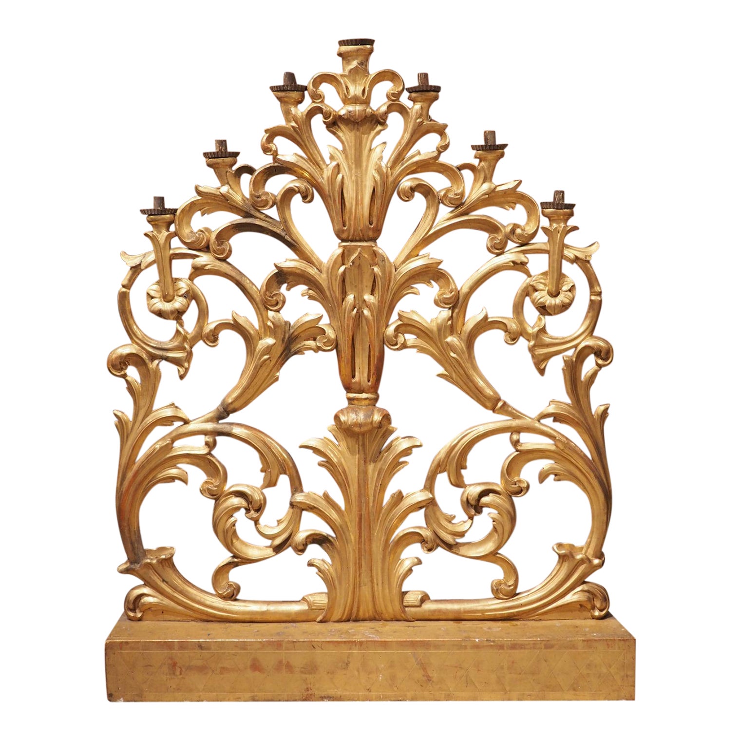 Antique Giltwood Altar Candelabra From Tuscany, Circa 1800 Chairish