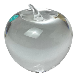 Vintage Tiffany & Co. Glass Apple Paperweight
