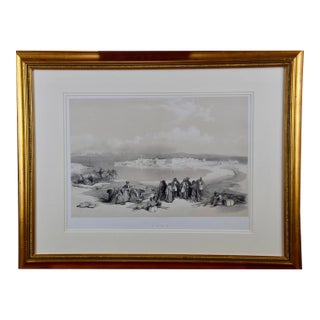 19th Century Duo-Tone Lithograph, "Suez, General View", 1846 For Sale