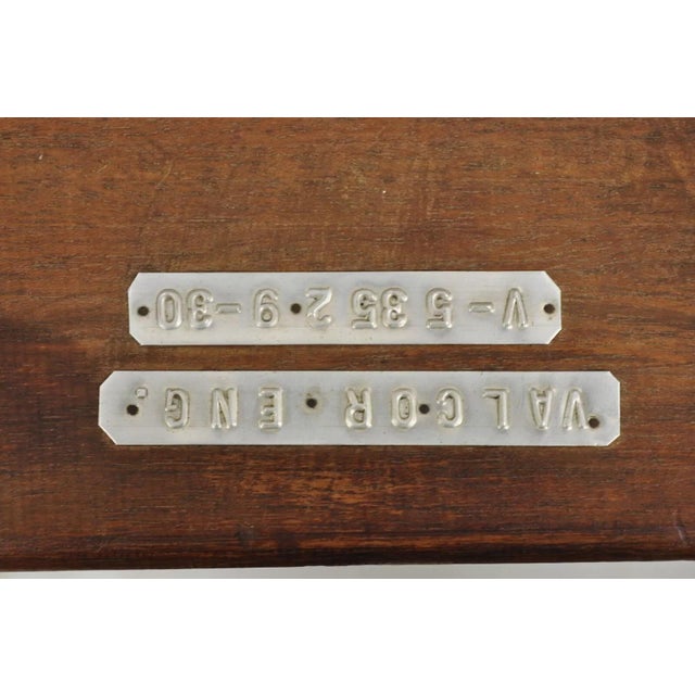 Wood Vintage Industrial Foundry Wooden Block Mold Architectural Valcor Engine Corp For Sale - Image 7 of 12