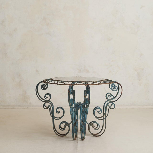 French Hand-Forged Iron Coffee Table, 1960s For Sale - Image 4 of 11