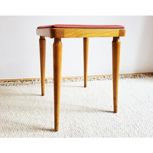 Mid-Century Modern Stool attributed to Franz Schuster, 1950s For Sale - Image 4 of 6