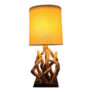 Massive Mid-Century Driftwood Lamp, Organic Modern, 1950s–60s For Sale