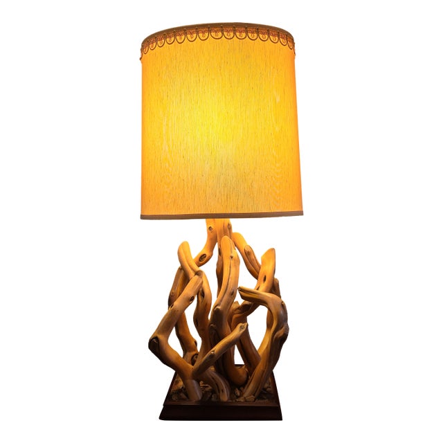 Massive Mid-Century Driftwood Lamp, Organic Modern, 1950s–60s For Sale